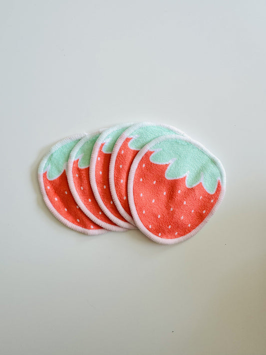 Girls Strawberry Face Cloths
