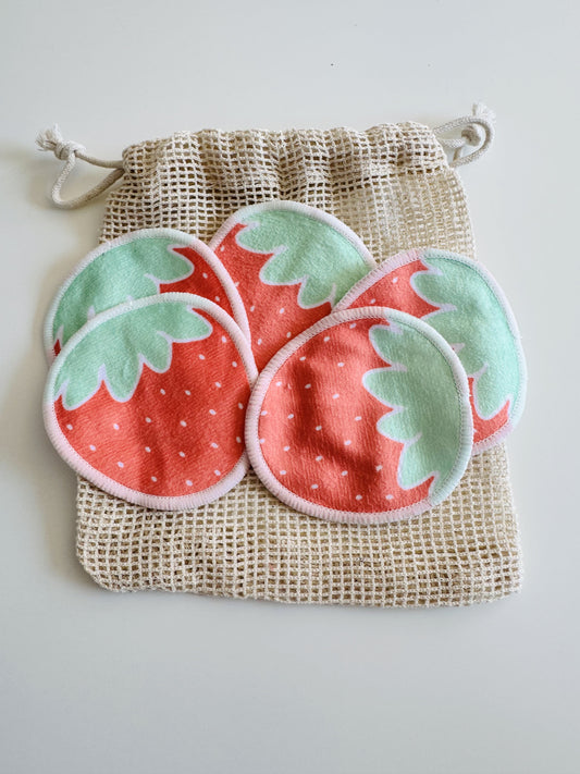 Girls Strawberry Face Cloths